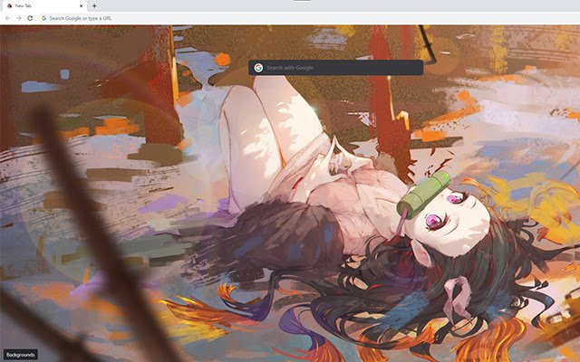 Demon Slayer Nezuko Wallpaper Aangepast nieuw tabblad van de Chrome-webwinkel om te worden uitgevoerd met OffiDocs Chromium online