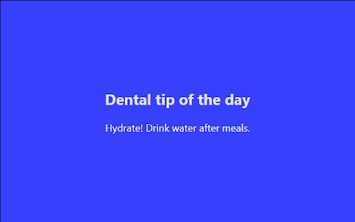 Dental tip of the day  from Chrome web store to be run with OffiDocs Chromium online
