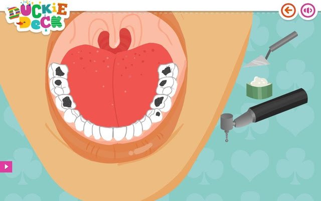Zahnarztspiele bei Duckie Deck aus dem Chrome-Webshop, die mit OffiDocs Chromium online ausgeführt werden sollen