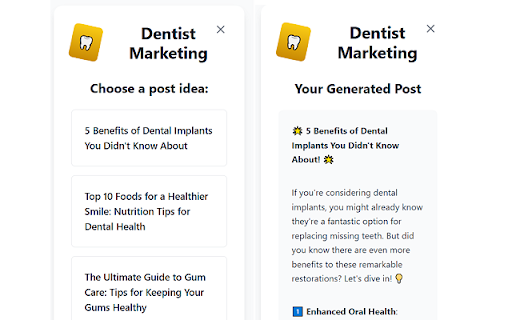 Dentist Marketing – Free Marketing Ideas for Dentists  from Chrome web store to be run with OffiDocs Chromium online