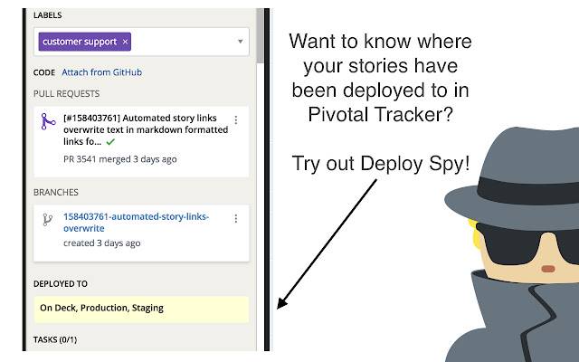 Déployez Spy for Pivotal Tracker à partir de la boutique en ligne Chrome à exécuter avec OffiDocs Chromium en ligne