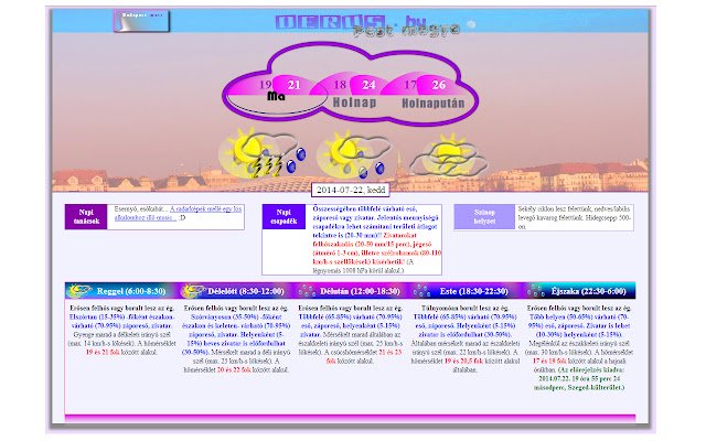 Derus.hu napszakok  from Chrome web store to be run with OffiDocs Chromium online