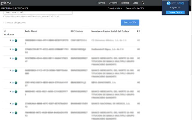 Descarga Masiva Nexus Fuel  from Chrome web store to be run with OffiDocs Chromium online
