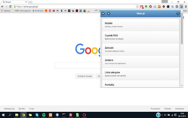 Desc.pl  from Chrome web store to be run with OffiDocs Chromium online
