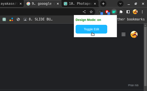 Design Mode Toggle  from Chrome web store to be run with OffiDocs Chromium online
