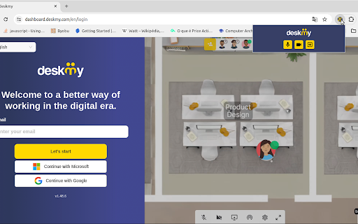 Deskmy  from Chrome web store to be run with OffiDocs Chromium online
