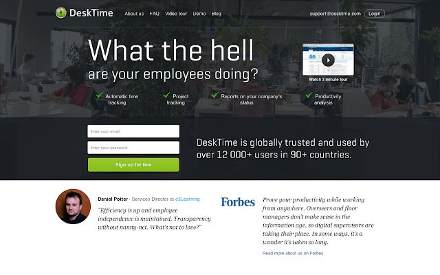 DeskTime url fetcher  from Chrome web store to be run with OffiDocs Chromium online