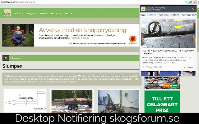 Desktop nyheter från skogsforum.se ze sklepu internetowego Chrome do uruchomienia z OffiDocs Chromium online