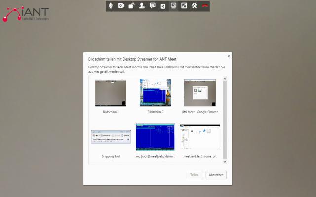 Desktop Streamer for IANT Meet  from Chrome web store to be run with OffiDocs Chromium online