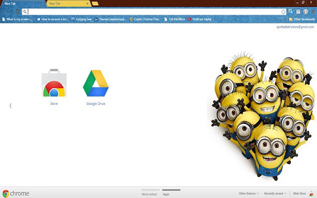 Despicable Me Minions de la boutique en ligne Chrome sera exécuté avec OffiDocs Chromium en ligne