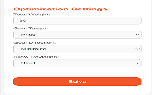 Dessert Solver  from Chrome web store to be run with OffiDocs Chromium online