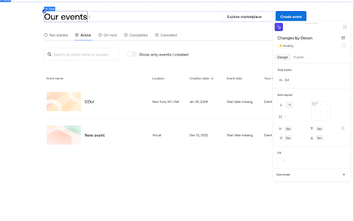 Dessn  from Chrome web store to be run with OffiDocs Chromium online