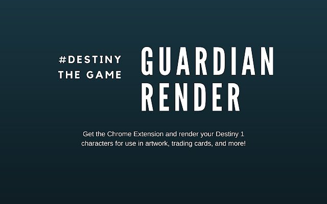 Destiny Guardian Render (Old)  from Chrome web store to be run with OffiDocs Chromium online Destiny Guardian Render (Old)  from Chrome web store to be run with OffiDocs Chromium online