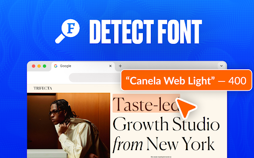Detect Font  from Chrome web store to be run with OffiDocs Chromium online