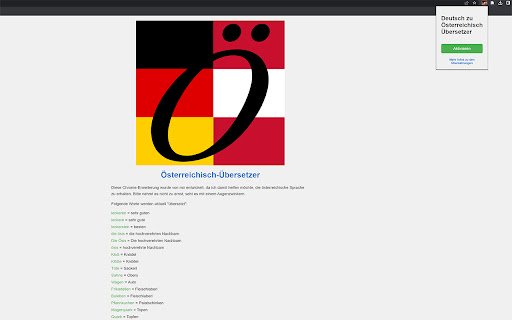 Deutsch zu Österreichisch Übersetzer  from Chrome web store to be run with OffiDocs Chromium online