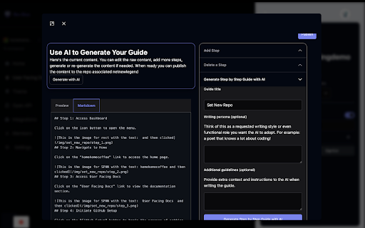 dev docs  from Chrome web store to be run with OffiDocs Chromium online