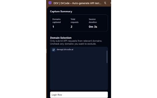 DEV | DrCode – Auto generate API test cases.  from Chrome web store to be run with OffiDocs Chromium online