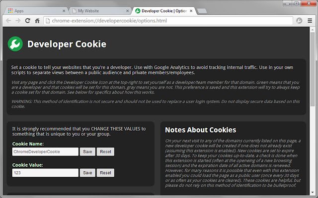 Cookie de desarrollador de Chrome web store para ejecutarse con OffiDocs Chromium en línea