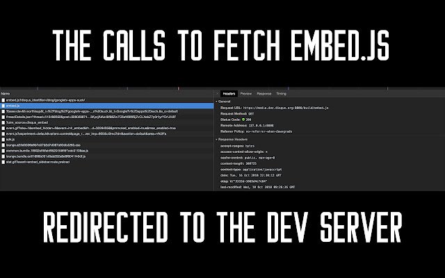 dev embed  from Chrome web store to be run with OffiDocs Chromium online