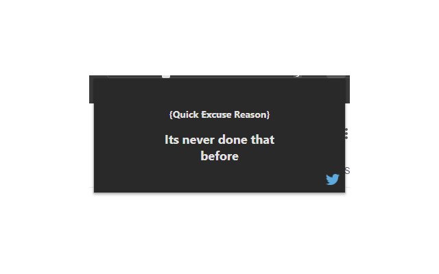 Dev Excuses  from Chrome web store to be run with OffiDocs Chromium online
