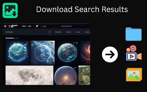 DeviantArt Images Downloader  from Chrome web store to be run with OffiDocs Chromium online