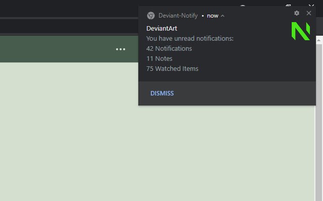 Deviant Notify  from Chrome web store to be run with OffiDocs Chromium online
