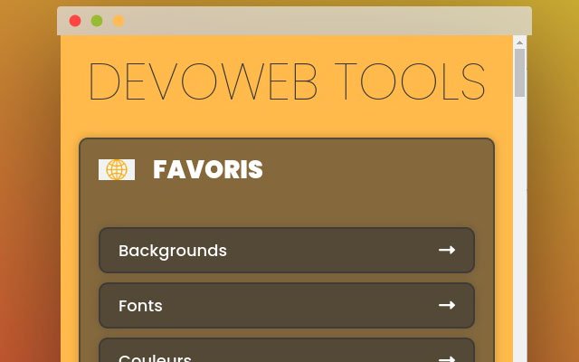 Mga Devoweb Tools mula sa Chrome web store na tatakbo sa OffiDocs Chromium online
