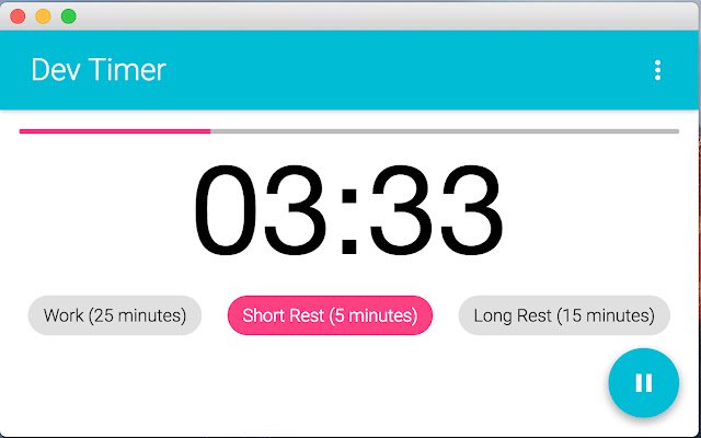 Dev Timer จาก Chrome เว็บสโตร์ที่จะรันด้วย OffiDocs Chromium ทางออนไลน์