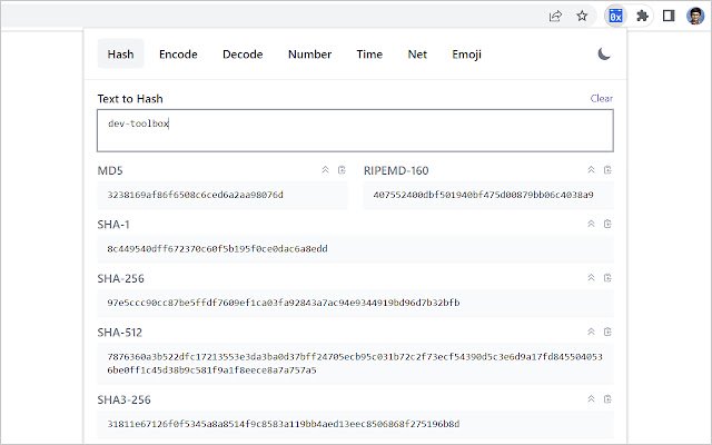 Dev Toolbox  from Chrome web store to be run with OffiDocs Chromium online