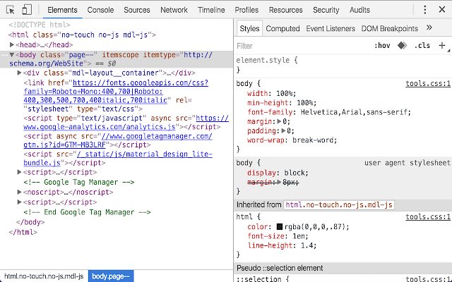 Devtools Live  from Chrome web store to be run with OffiDocs Chromium online