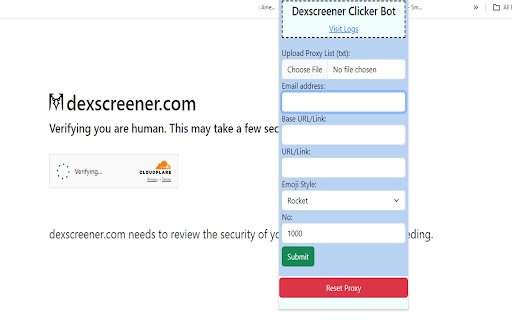 Dexscreener Clicker  from Chrome web store to be run with OffiDocs Chromium online