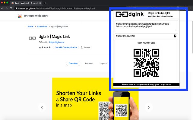 dgLnk | Magic Link из интернет-магазина Chrome будет работать с OffiDocs Chromium онлайн