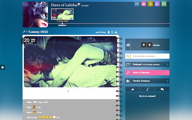 Diariste.com  from Chrome web store to be run with OffiDocs Chromium online