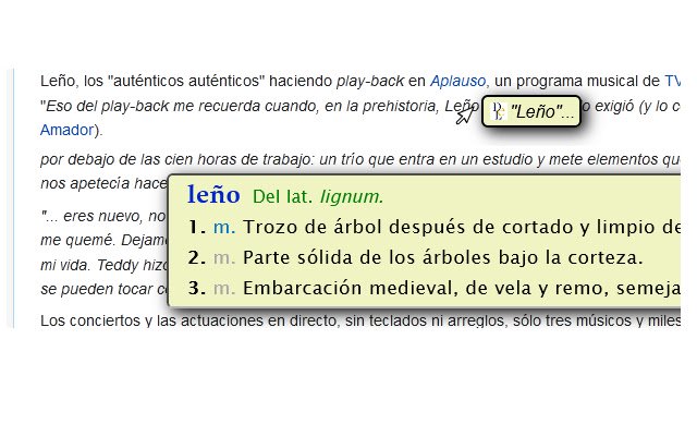 Diccionario RAE en bocadillo  from Chrome web store to be run with OffiDocs Chromium online