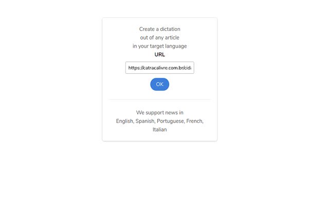 Dictar  from Chrome web store to be run with OffiDocs Chromium online