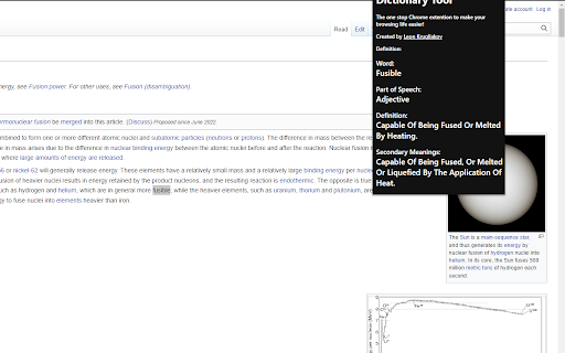 Dictionary Tool  from Chrome web store to be run with OffiDocs Chromium online