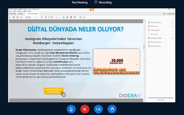 Extensia DigiMeet Screenshare din magazinul web Chrome va fi rulată cu OffiDocs Chromium online