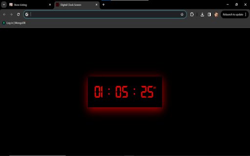 Digital Clock Screen  from Chrome web store to be run with OffiDocs Chromium online