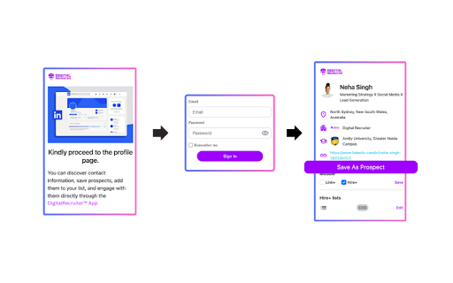 Digital Recruiter  from Chrome web store to be run with OffiDocs Chromium online