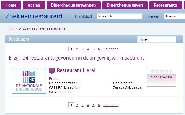 Dinercheque-extensie van de Chrome-webwinkel voor gebruik met OffiDocs Chromium online