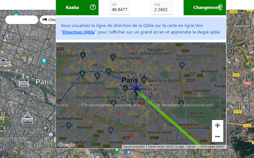 Direction Qibla  from Chrome web store to be run with OffiDocs Chromium online