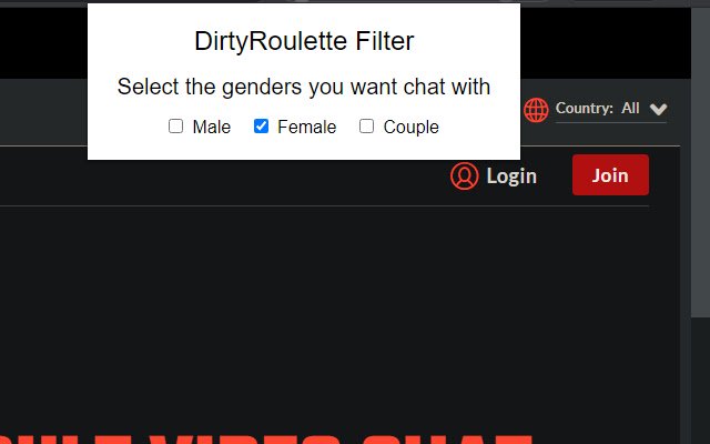 El filtro DirtyRoulette de la tienda web de Chrome se ejecutará con OffiDocs Chromium en línea