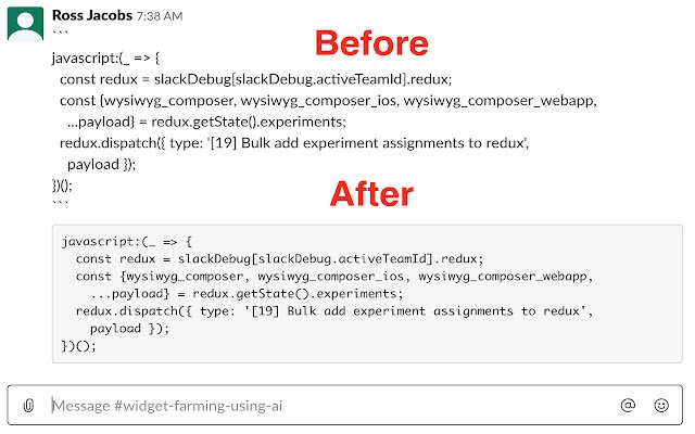 Disable Slack Wysiwyg  from Chrome web store to be run with OffiDocs Chromium online