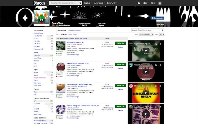 Discogs Diggr  from Chrome web store to be run with OffiDocs Chromium online