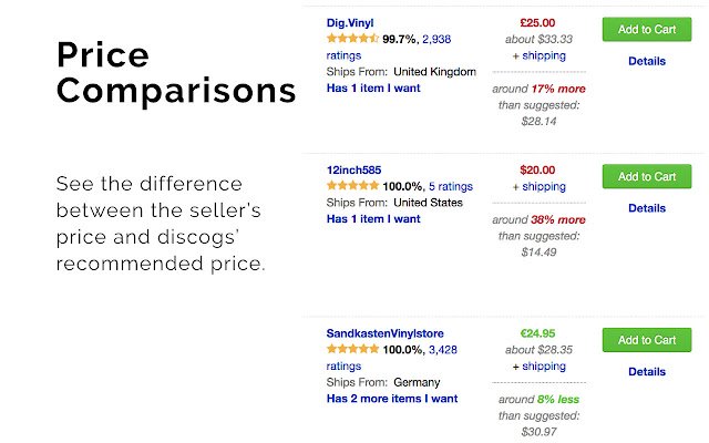 Discogs Enhancer  from Chrome web store to be run with OffiDocs Chromium online
