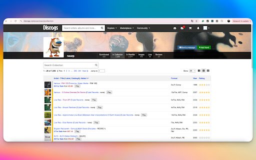 Discogs Player  from Chrome web store to be run with OffiDocs Chromium online