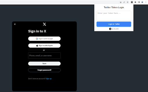 Discord and Twitter Token Login  from Chrome web store to be run with OffiDocs Chromium online