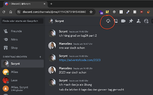 Discord Chat Exporter  from Chrome web store to be run with OffiDocs Chromium online