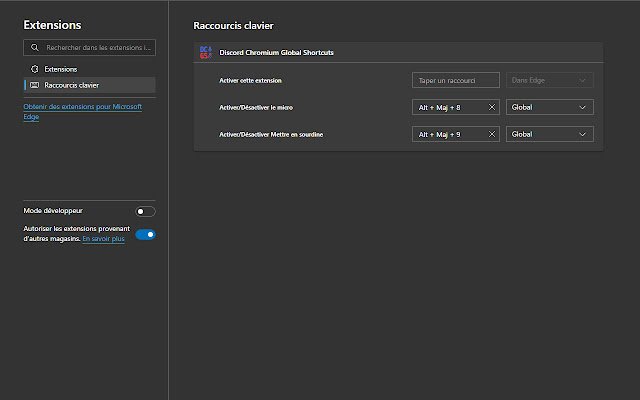 Discord Chromium Global Shortcuts  from Chrome web store to be run with OffiDocs Chromium online