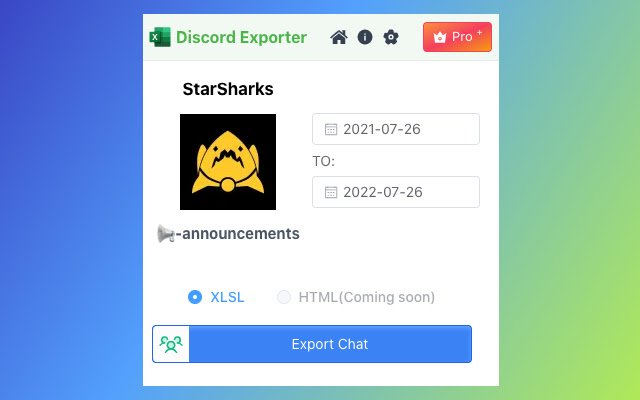 Discord Export Discord Chat Exporter  from Chrome web store to be run with OffiDocs Chromium online